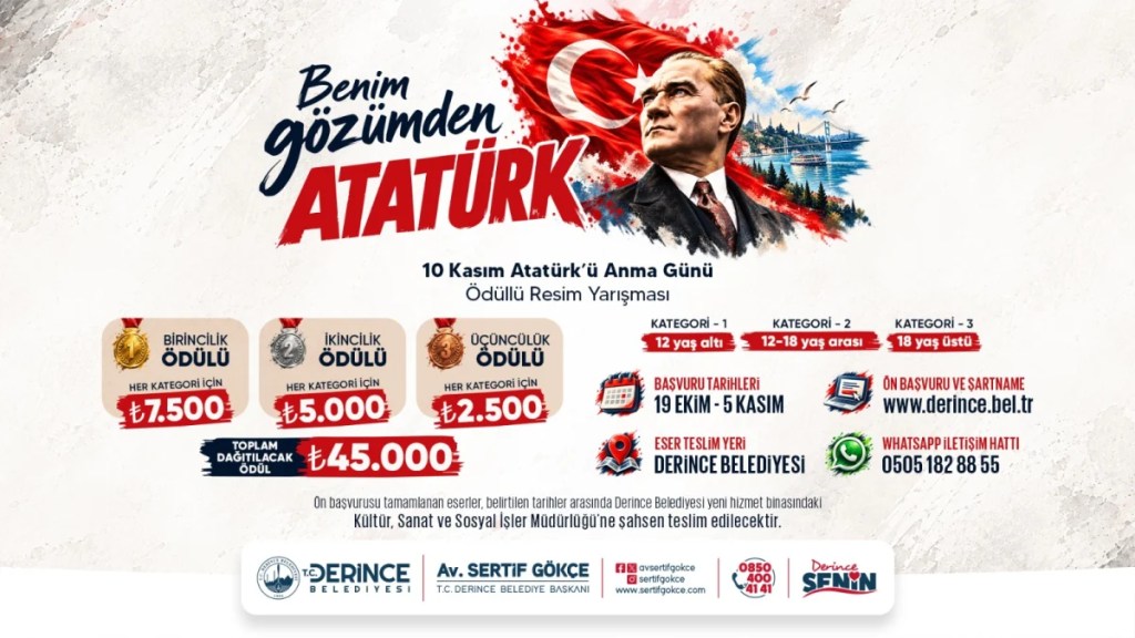 45 bin TL ödüllü Atatürk yarışması başladı