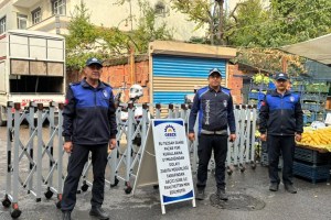 Arapçeşme pazarında bir tezgaha men cezası