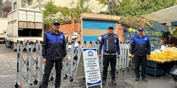 Arapçeşme pazarında bir tezgaha men cezası