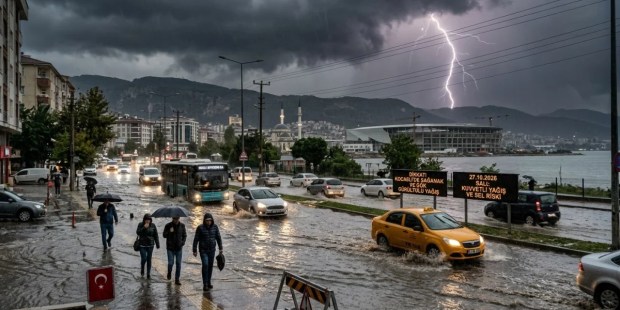 Kocaeli için kuvvetli sağanak uyarısı