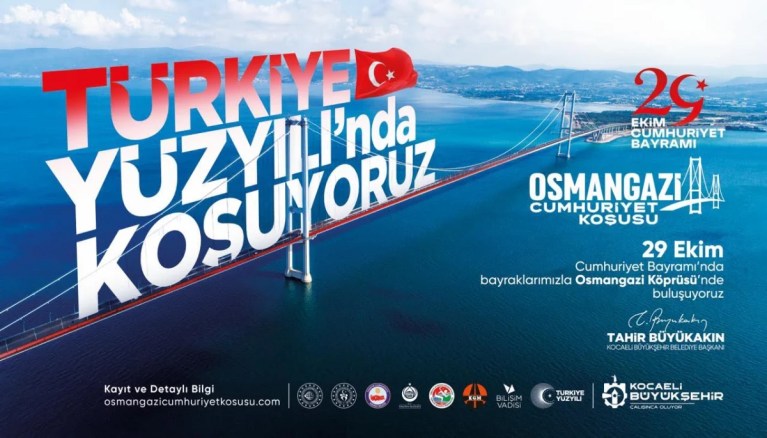 Osmangazi Köprüsü’nde tarihi Cumhuriyet koşusu
